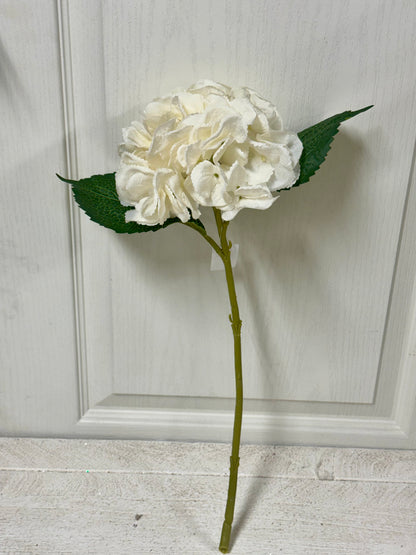 17.5 Inch Cream Hydrangea Stem