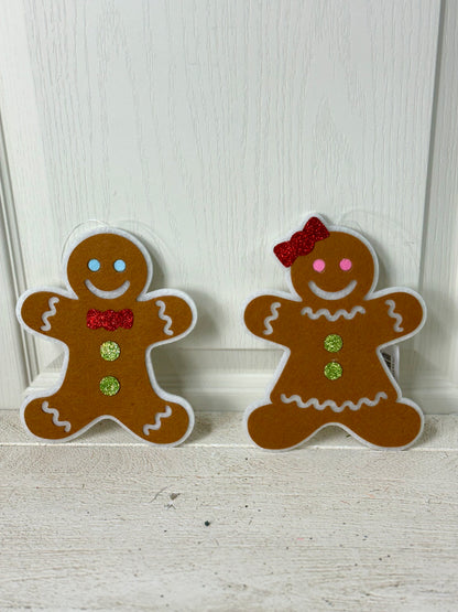 7 Inch Foam Gingerbread Ornament Two Styles