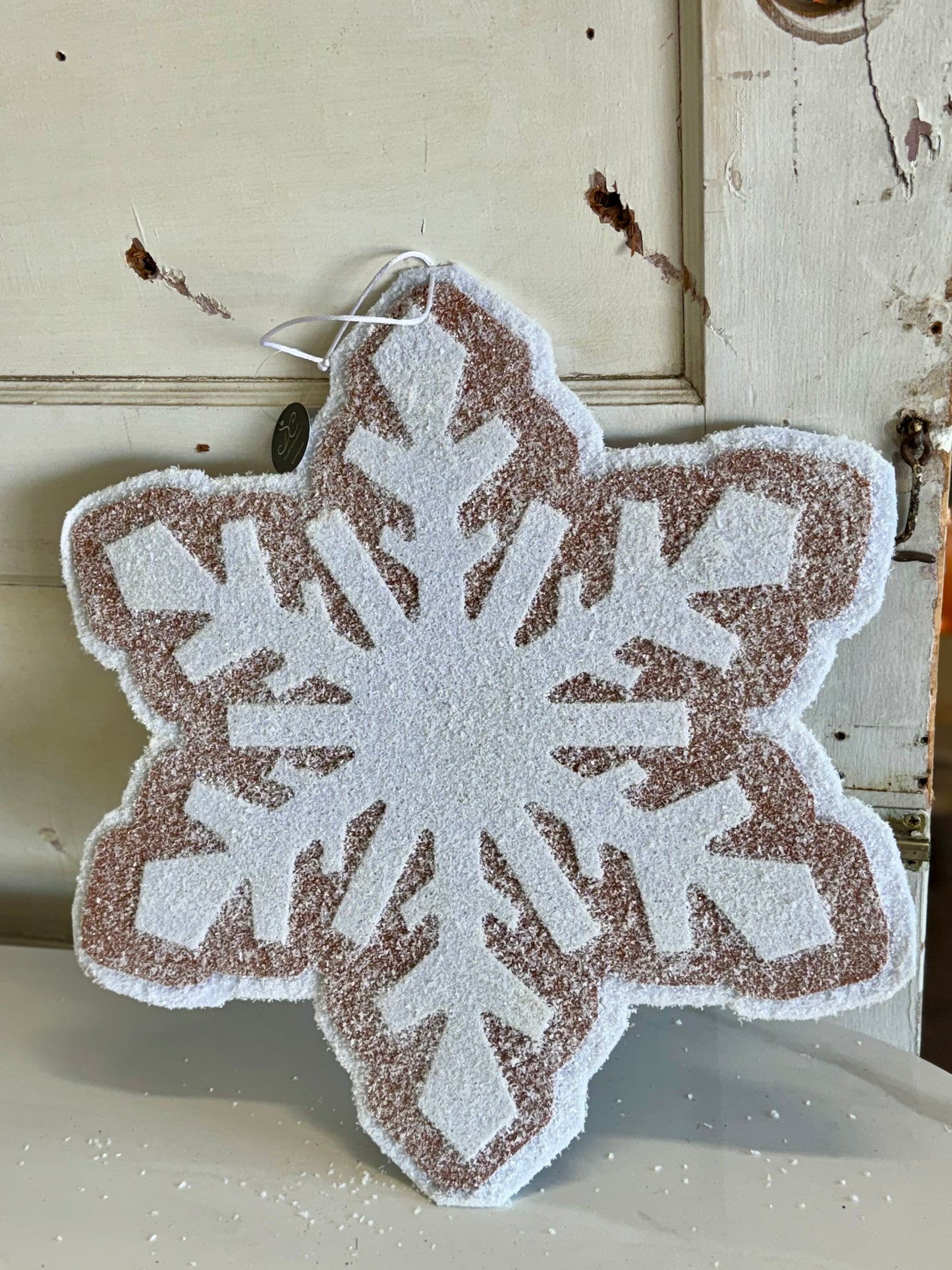 16.5 Inch Giant Gingerbread Snowflake Cooking Hanging Ornament