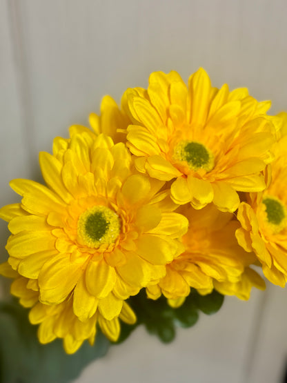 21 Inch Yellow Gerbera Daisy Floral Bush