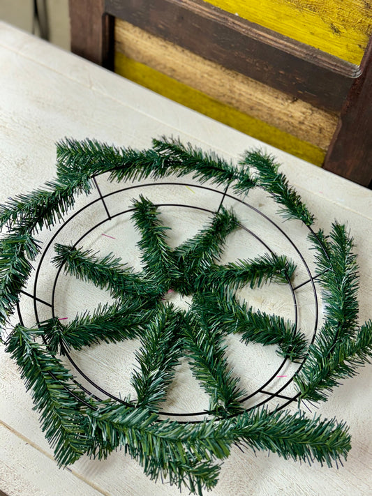 15 Inch Wire, 25 Inch Oad Green Work Wreath