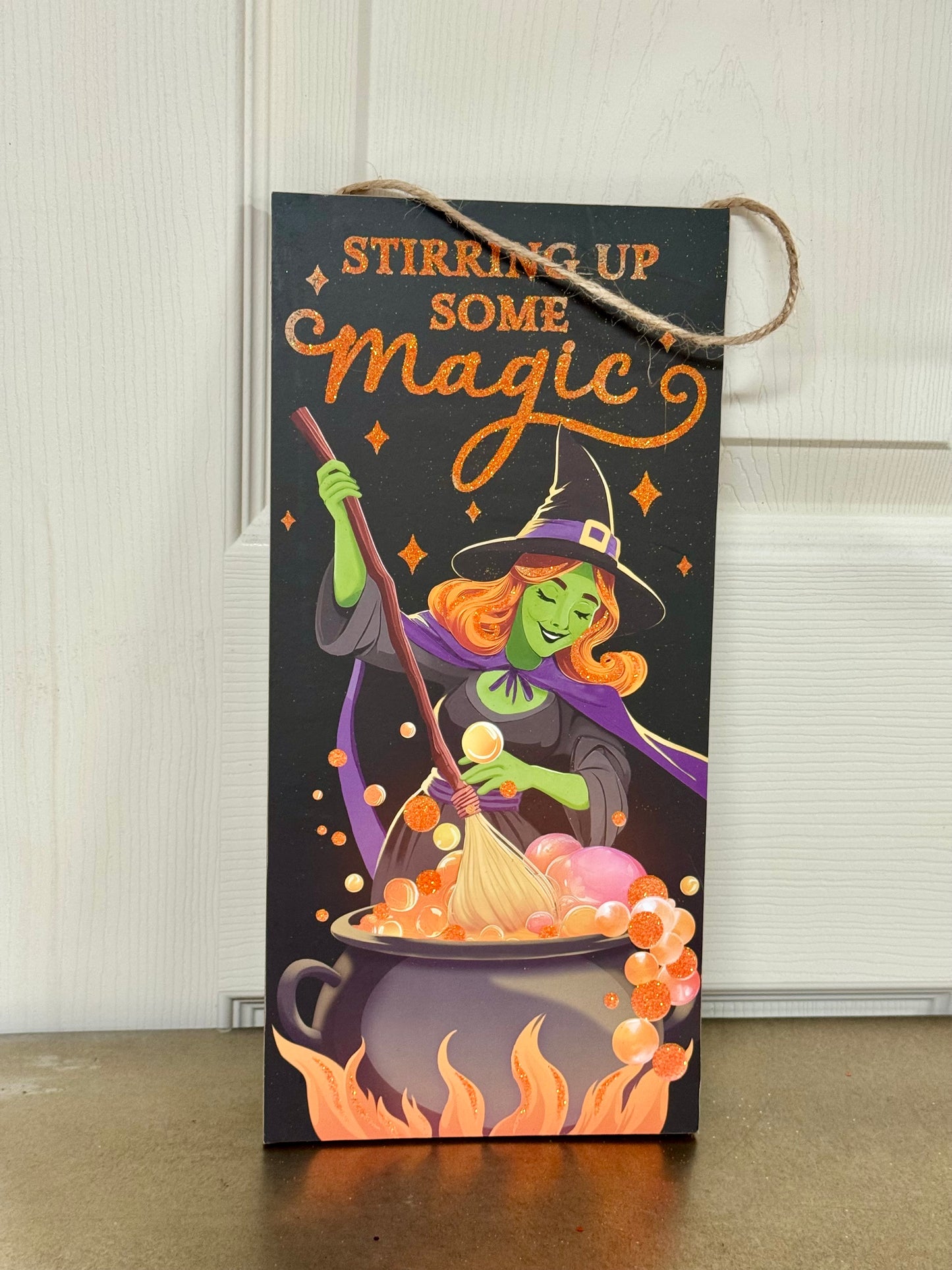 12.5 Inch Stirring Up Some Magic Wooden Sign