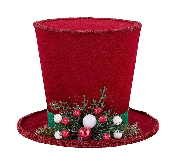 6.25 Inch Holly And Pine Top Hat