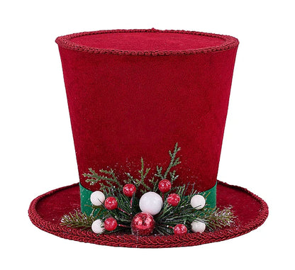 6.25 Inch Holly And Pine Top Hat