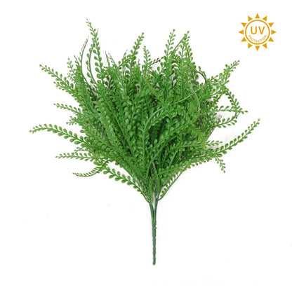 16 Inch Dark Green Bead Grass Bush