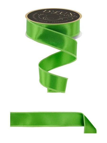 1.5 Inch By 10 Yard Fresh Green Satin Fused Ribbon