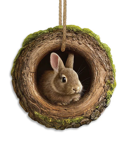 5.25 Inch Bunny In A Tree Sign
