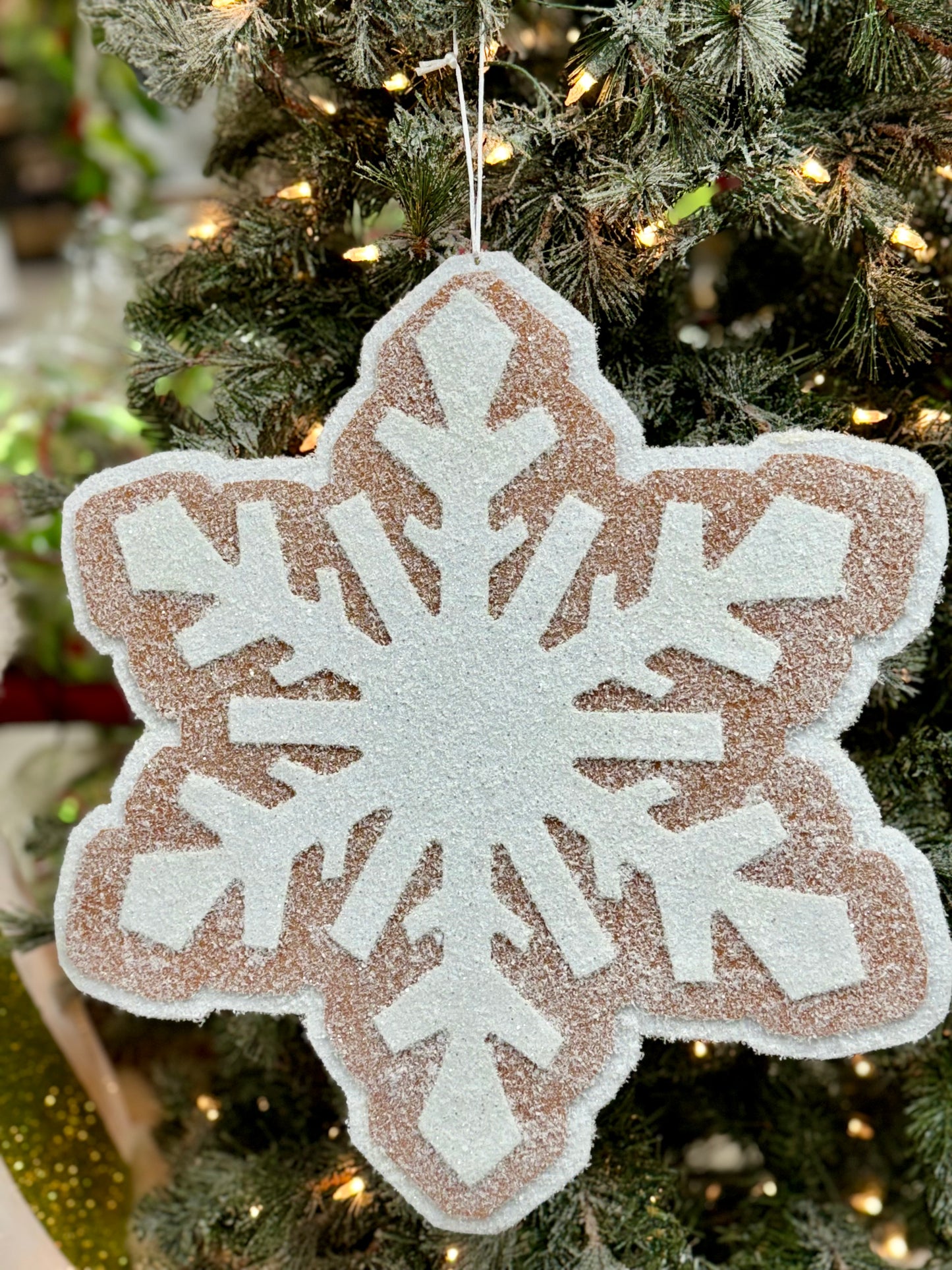 16.5 Inch Giant Gingerbread Snowflake Cooking Hanging Ornament