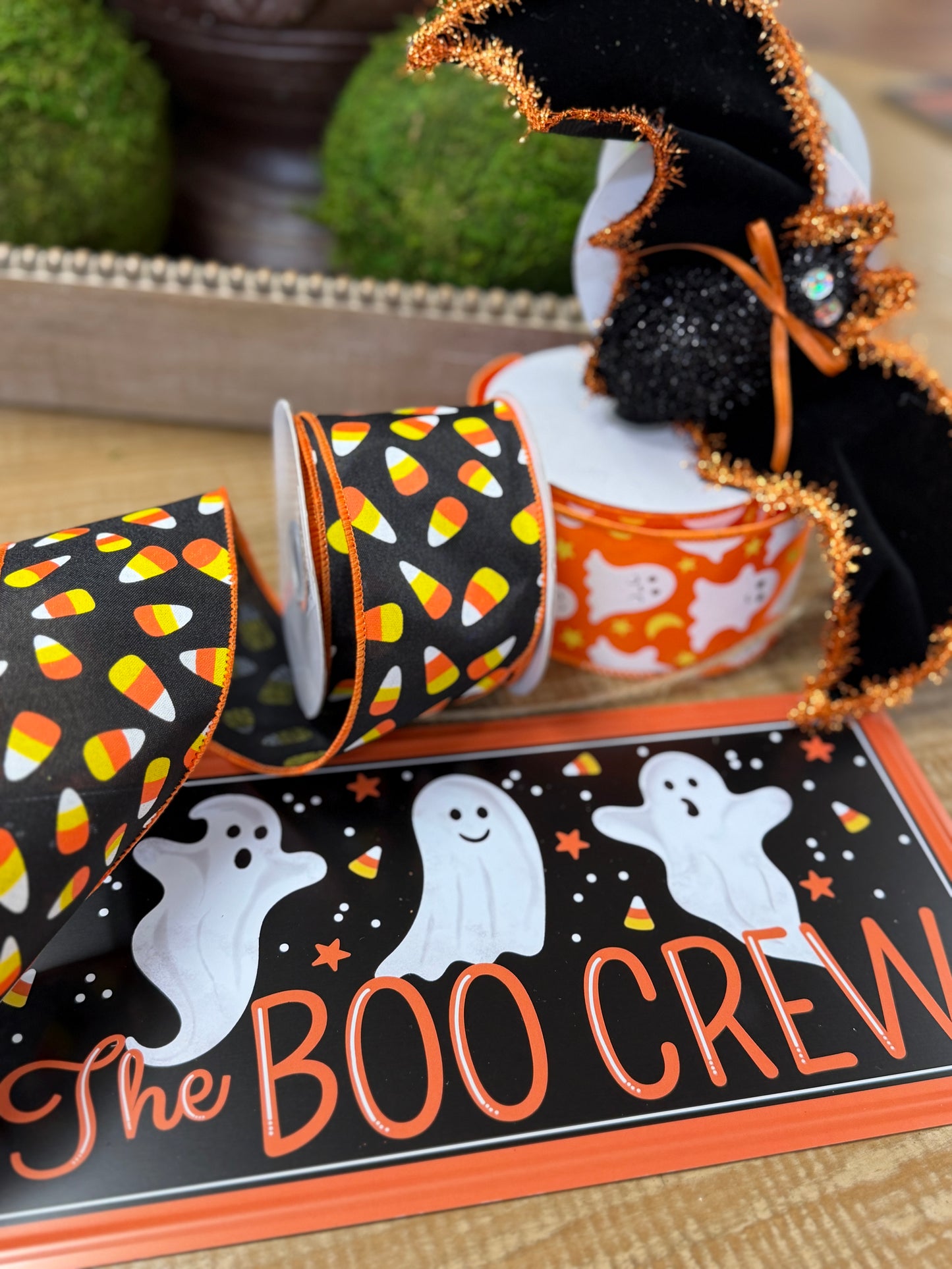 12 Inch Halloween Boo Crew Tin Sign