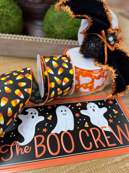 12 Inch Halloween Boo Crew Tin Sign