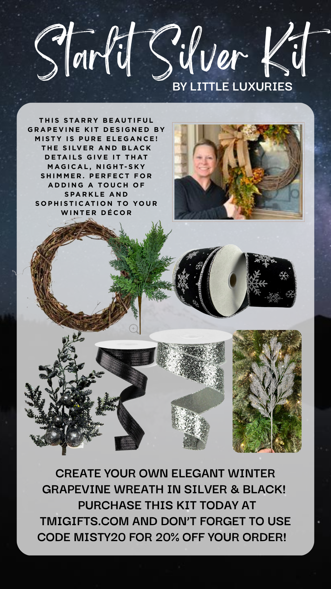 Starlit Silver Wreath Kit By Little Luxuries