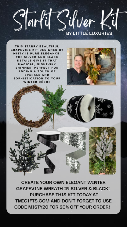 Starlit Silver Wreath Kit By Little Luxuries