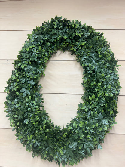 30 Inch Schefflera Oval Wreath