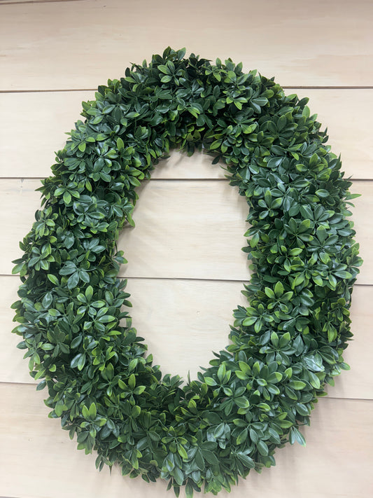 30 Inch Schefflera Oval Wreath