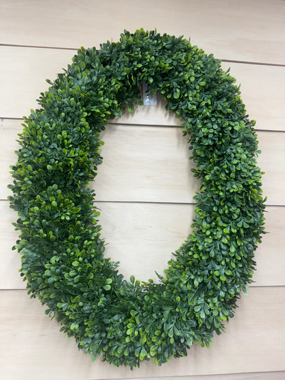 30 Inch Oval Boxwood Wreath