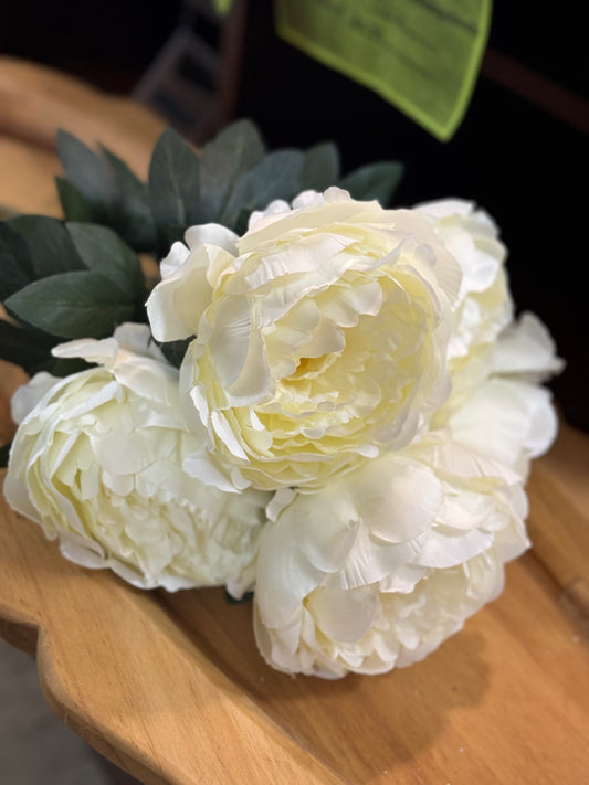 20 Inch Peony Cream Bush