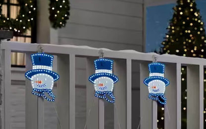 Home Accents Holiday 10 Inch Twinkling LED Snowman Three Pack Open Box