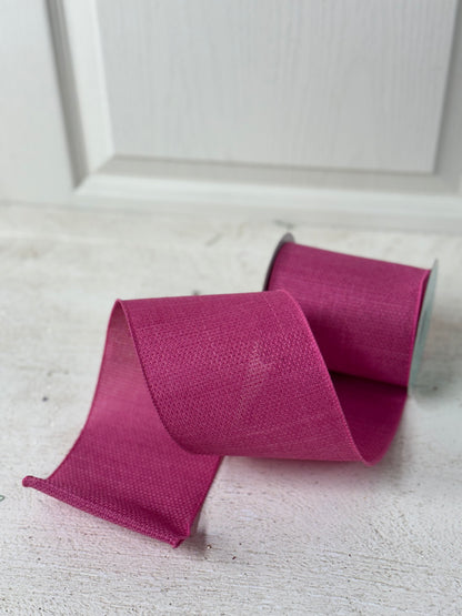 4 Inch By 10 Yard Hot Pink Royal Burlap Ribbon