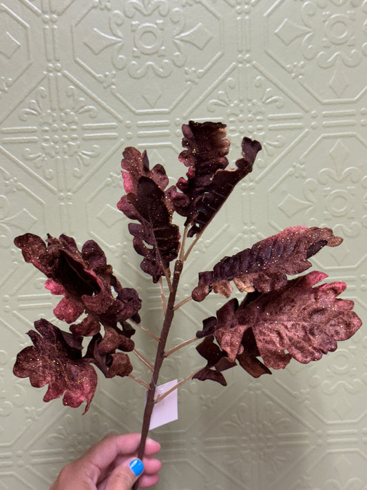 18 Inch Coffee Dusty Miller With Glitter Spray