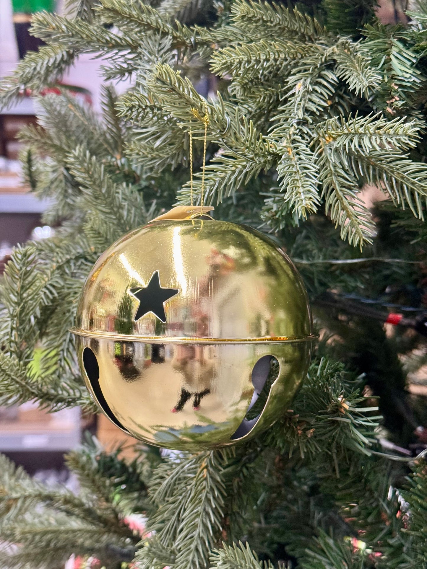 5 Inch Gold Jingle Bell Ornament