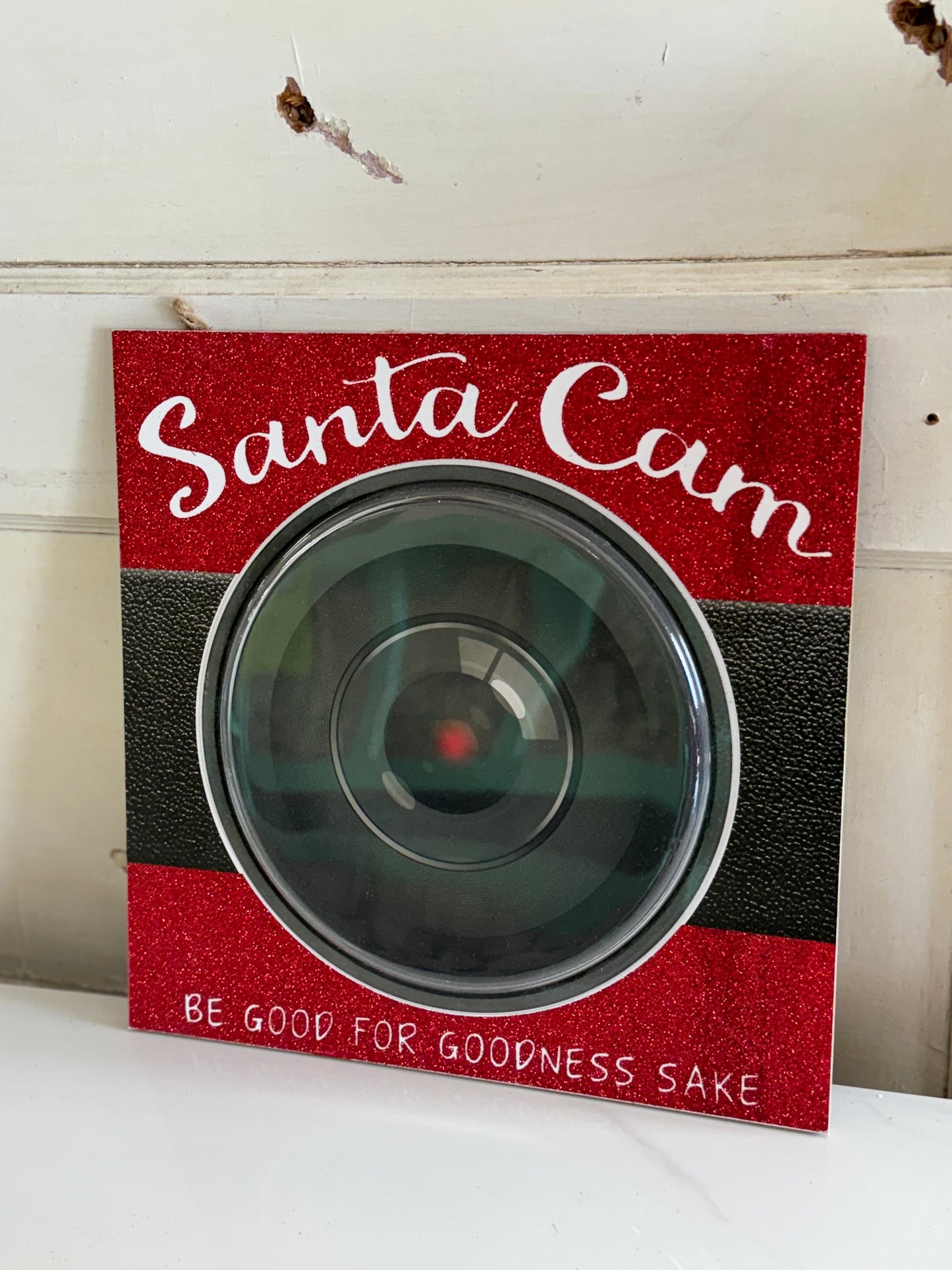 Be Good Santa Cam Dome Sign