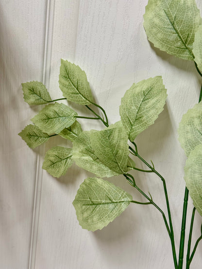 28 Inch Sage Green Rose Leaf Spray