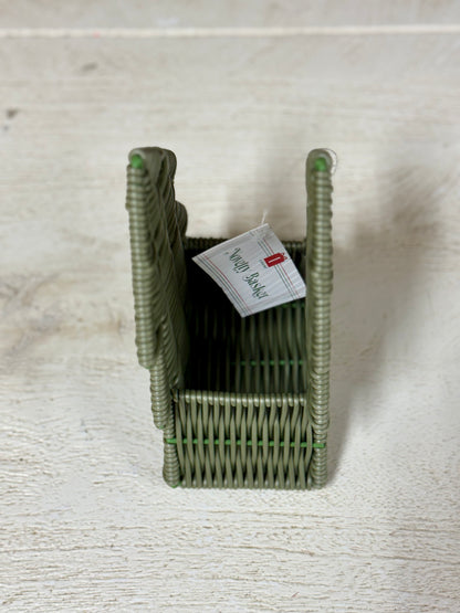 Green Wicker Tree Basket