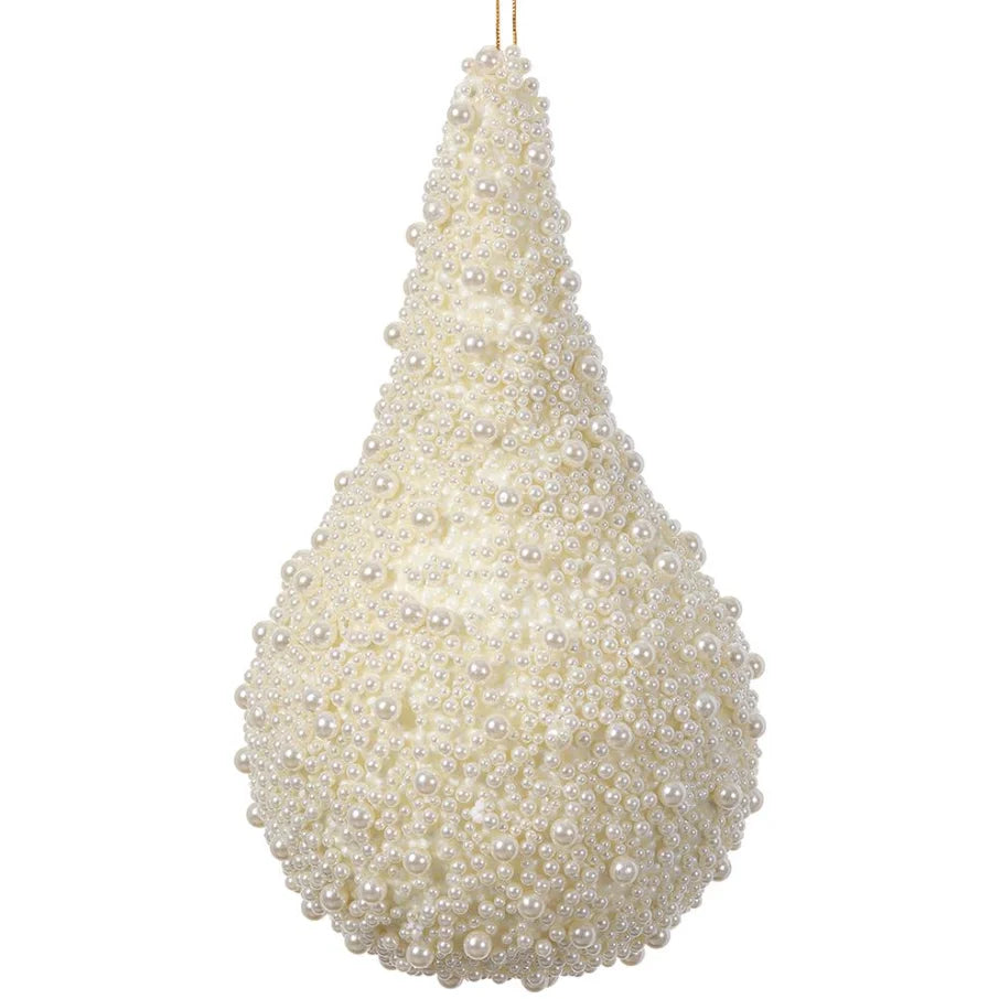 13 Inch Pearl Teardrop Hang Decor
