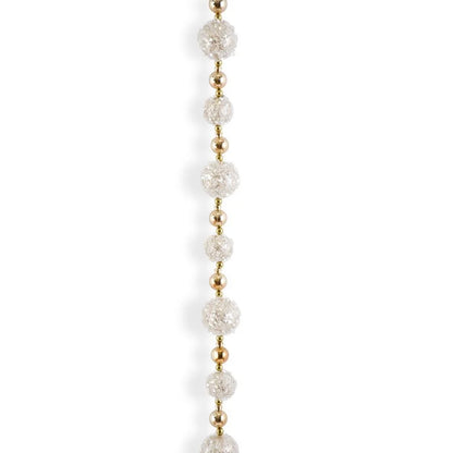 70 Inch Gold And Copper Iced Bead Ball Garland