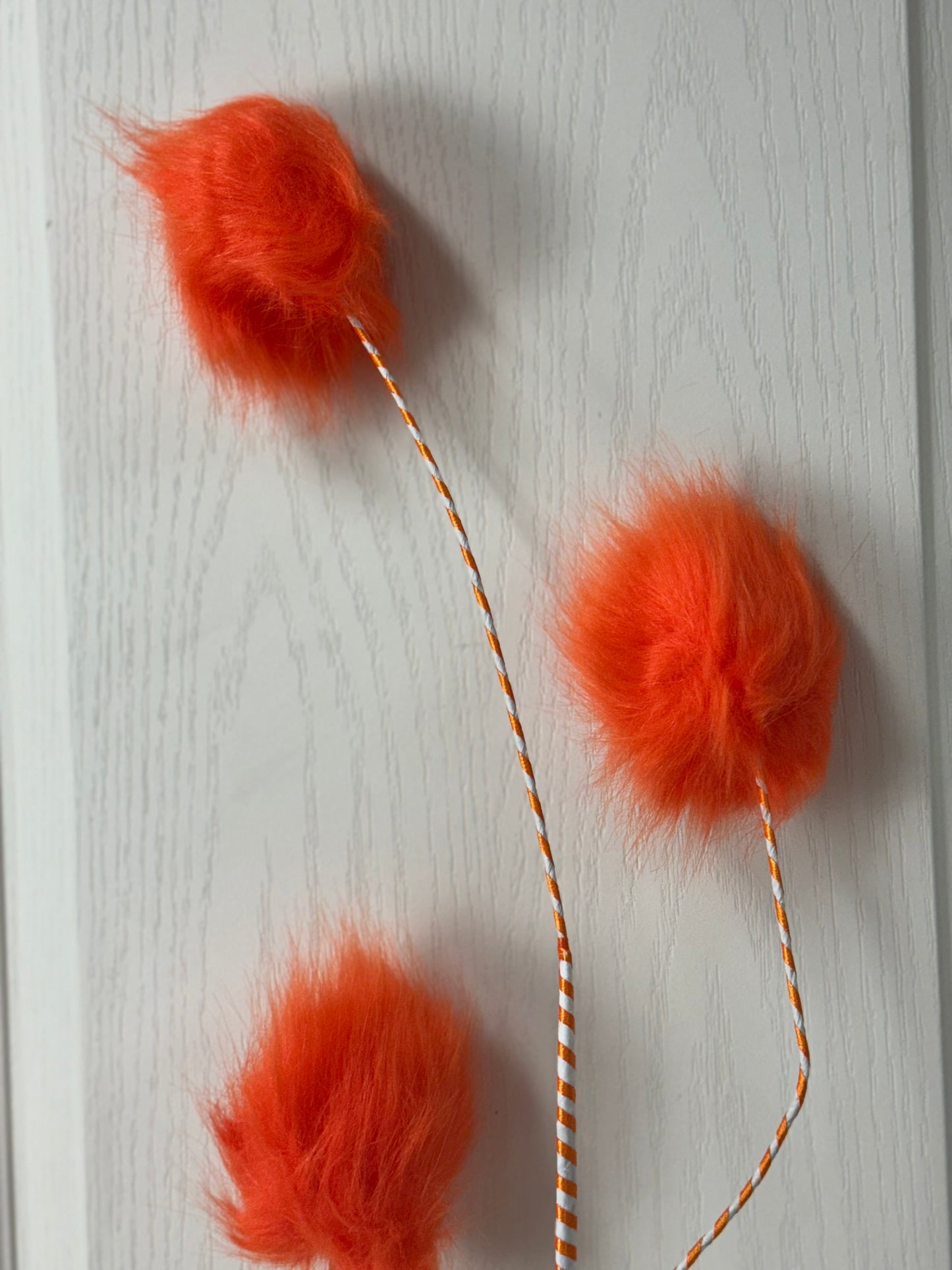 36 Inch Orange Fuzzy Ball Spray