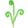 28 Inch Green Furry Fabric Curly Spray