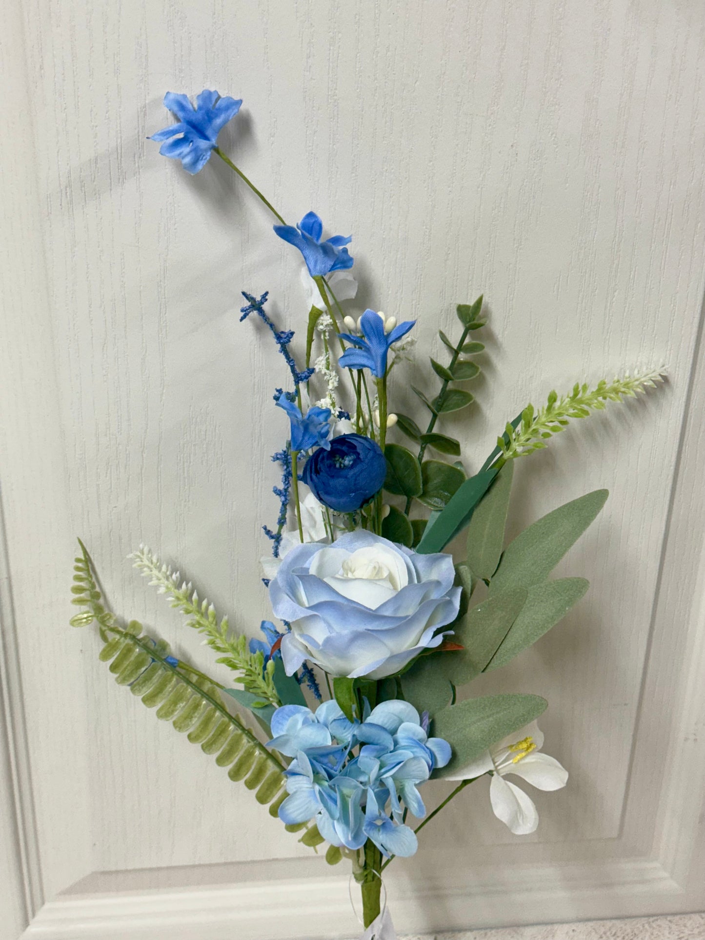 19 Inch Blue Rose Hydrangea Flower Spray