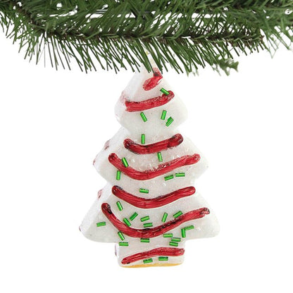 Christmas Tree Cake Glass Ornament