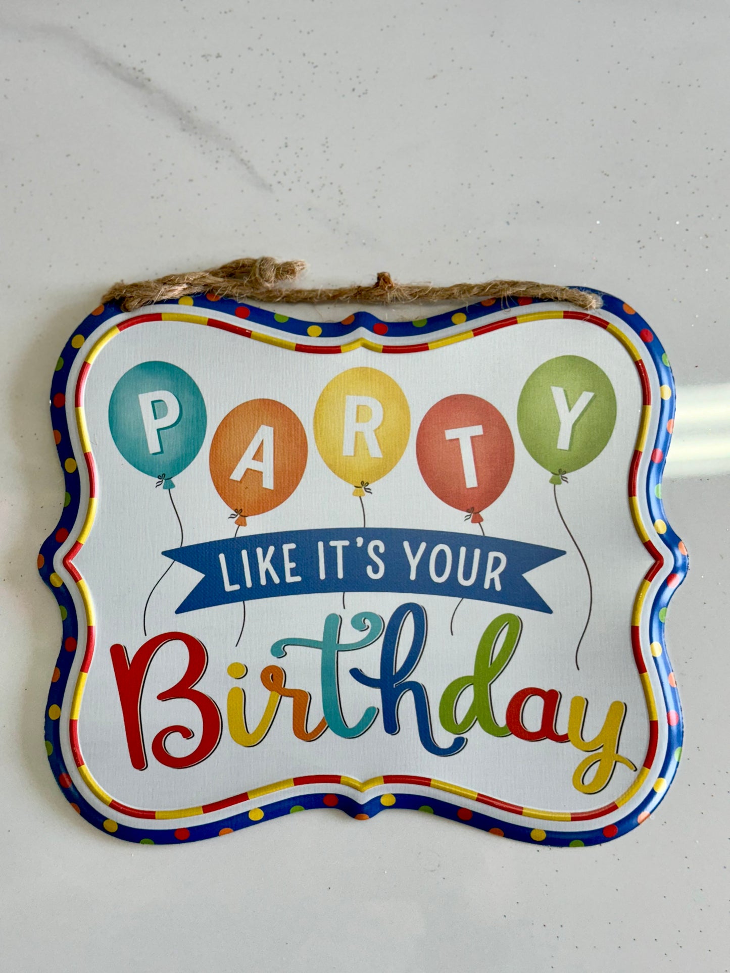 Embossed Happy Birthday Metal Signs Three Styles