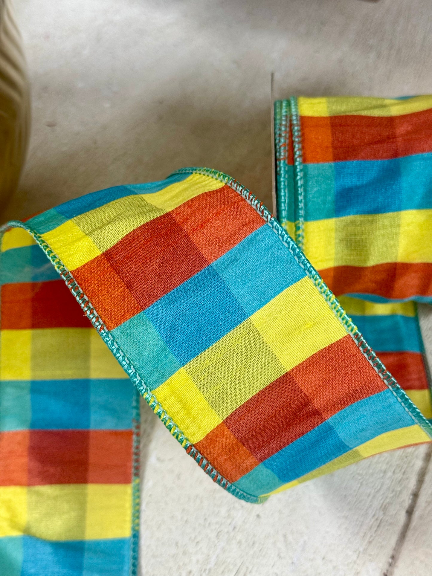 2.5 Inch By 10 Yard Lavalette Dupioni Check Ribbon