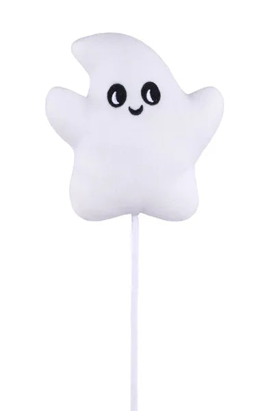 24 Inch White And Black Velvet Ghost Pick