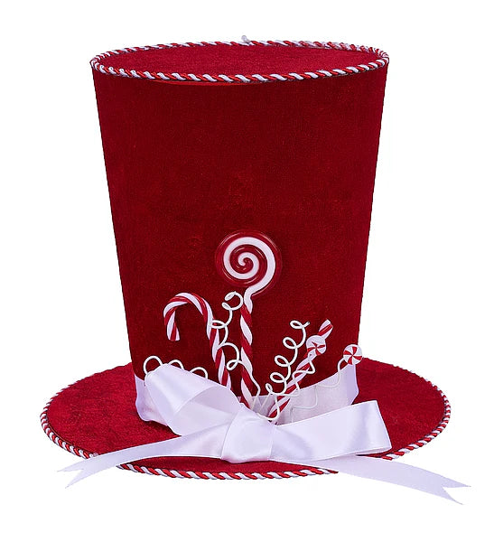 8 Inch Peppermint Top Hat