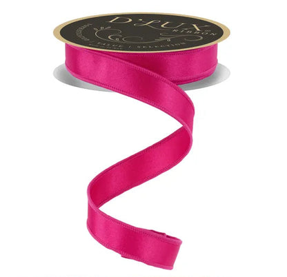 7/8 Inch By 10 Yard Hot Pink Satin Fused Ribbon