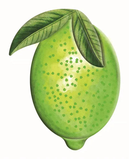 12 Inch Embossed Watercolor Lime Metal Sign