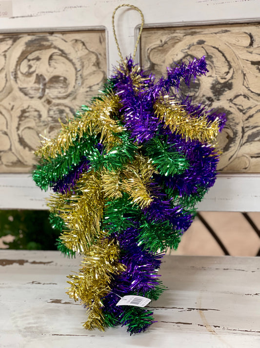 Mardi Gras Ribbed Finial Ornament - Party Time, Inc.