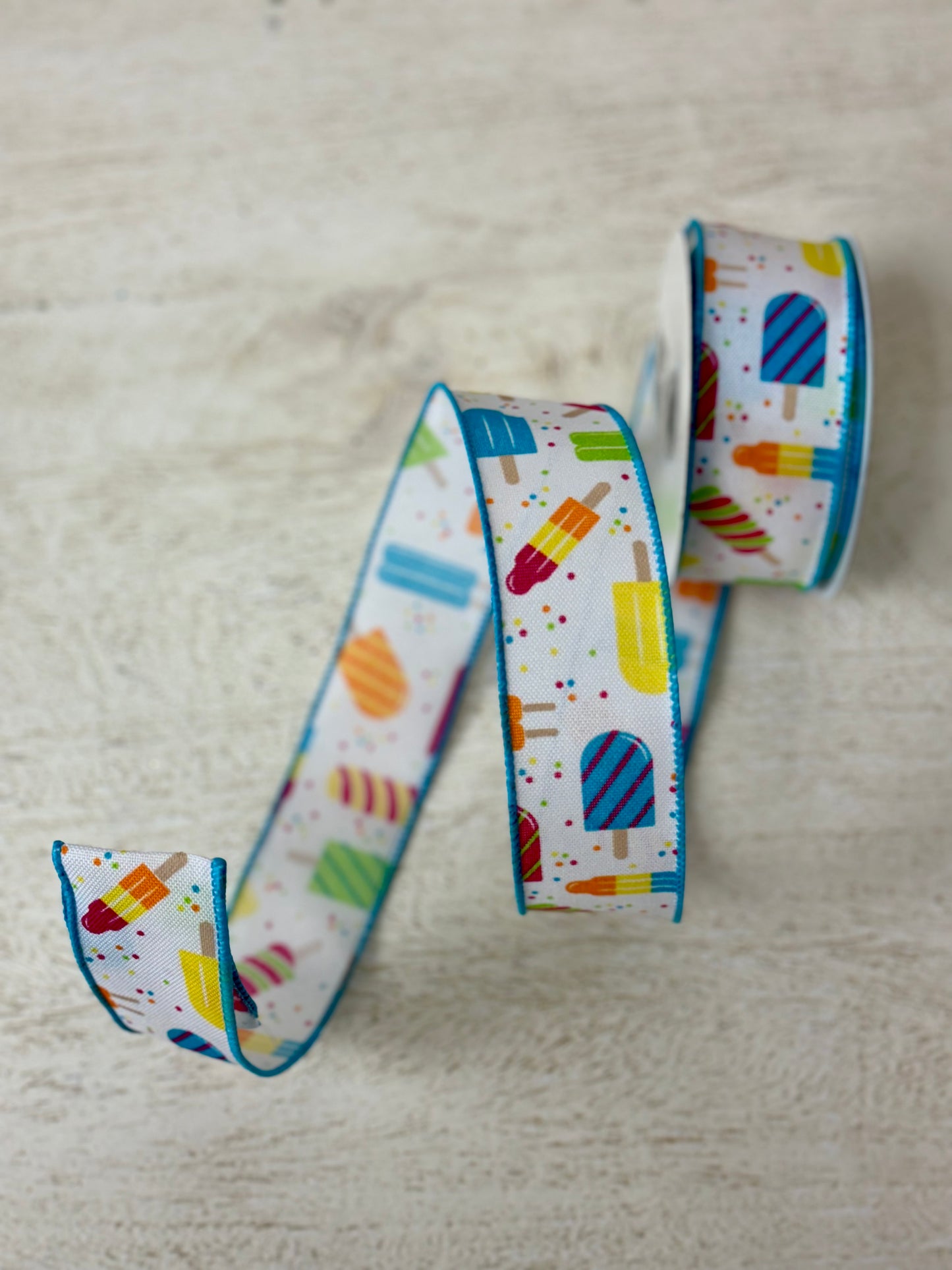 1.5 Inch By 10 Yard Summer Popsicles Ribbon