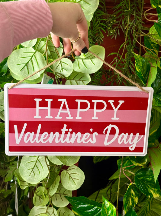 12 Inch Happy Valentines Day Tin Sign