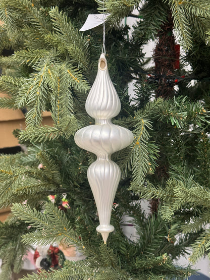 9.5"-10" Matte Silver Glass Finials Three Styles