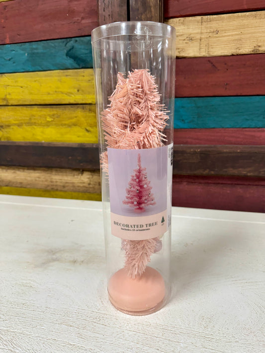 Small Pink Tree With Ornaments