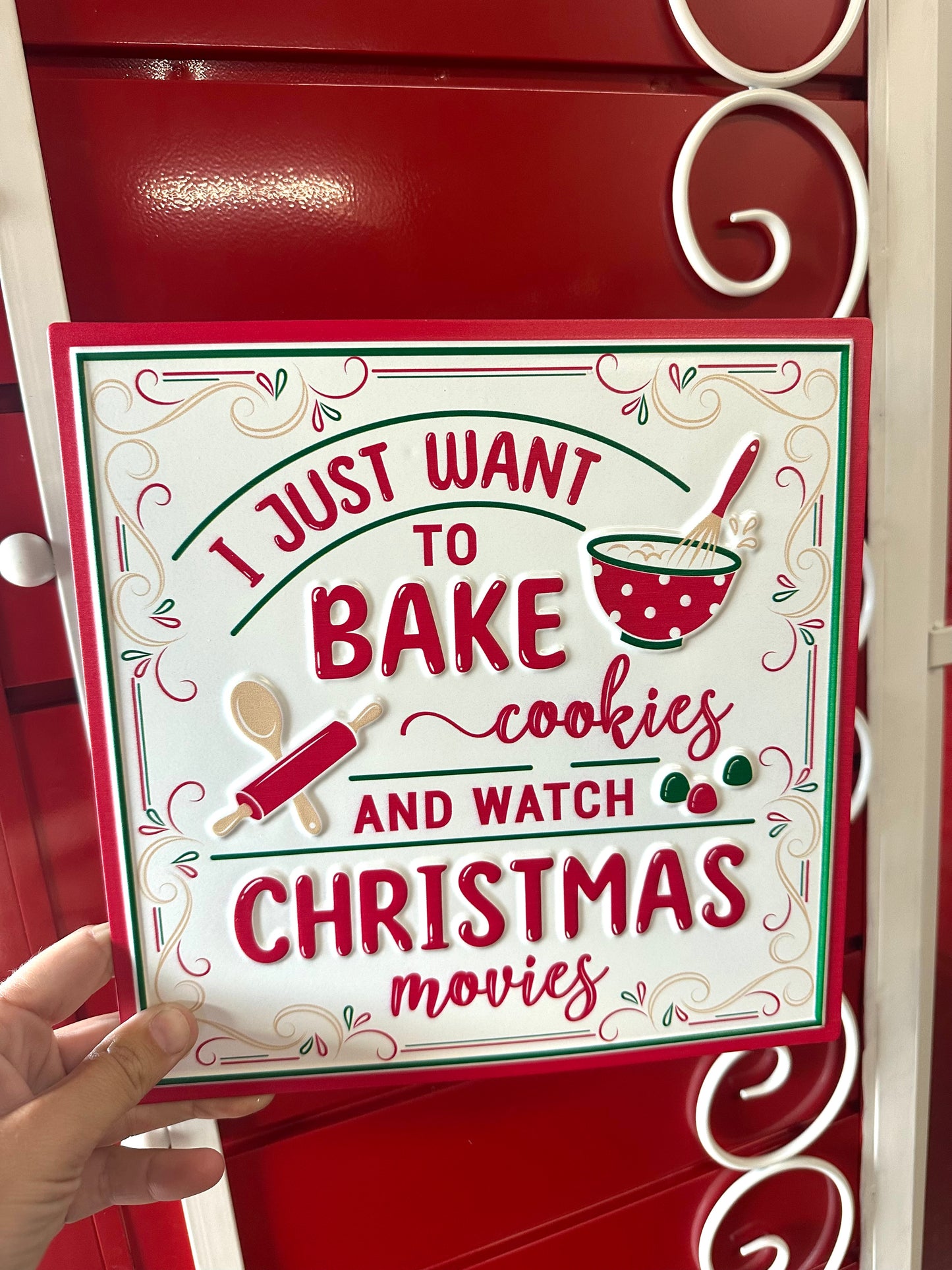 10 Inch Metal Bake Cookies Christmas Sign