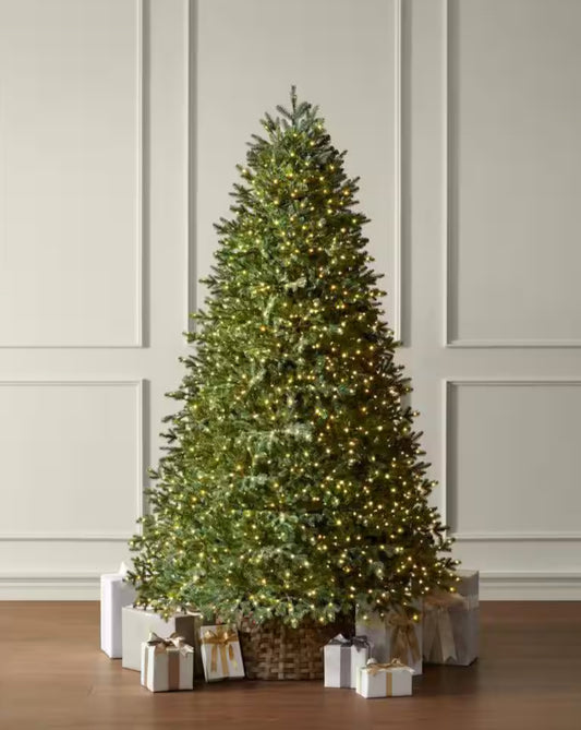 Home Decorators Collection 7.5 Foot Elegant Twinkling Grand Fir LED Pre-Lit Artificial Christmas Tree with Timer Open Box