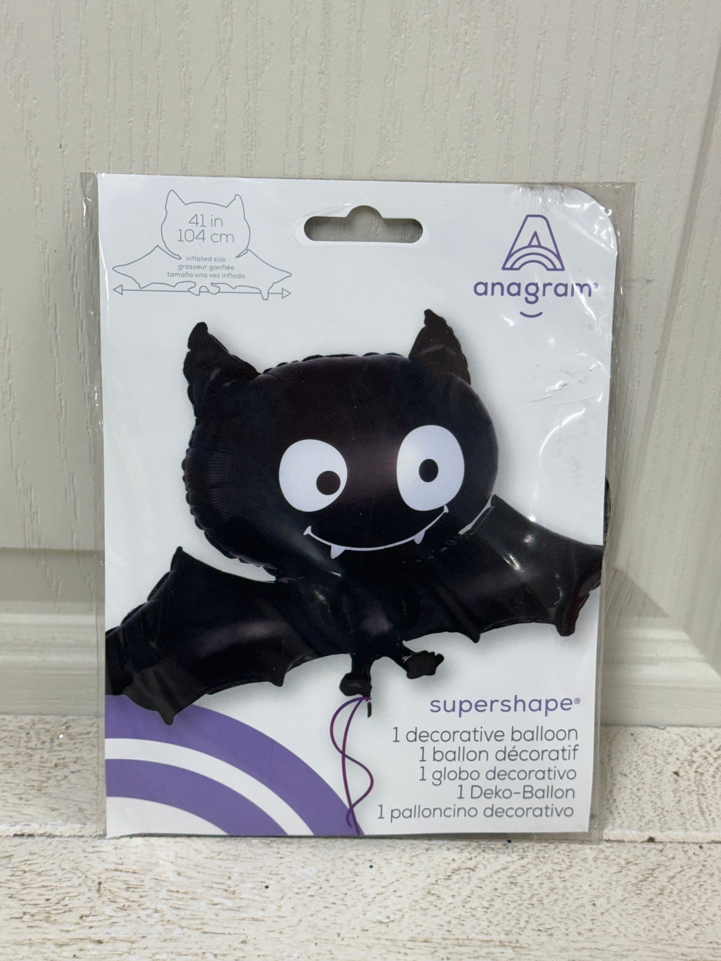 Supershape Black Bat Balloon