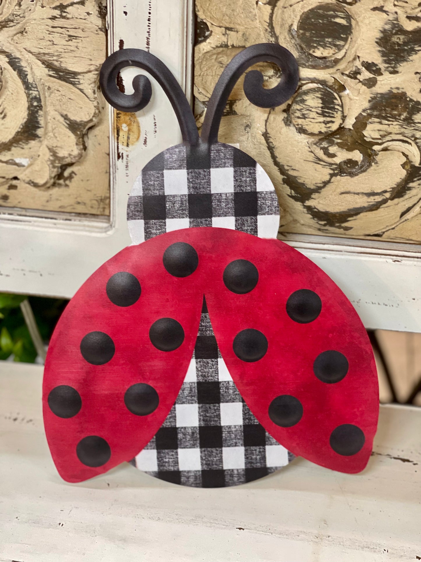 Metal Embosses Ladybug Sign Three Different Styles