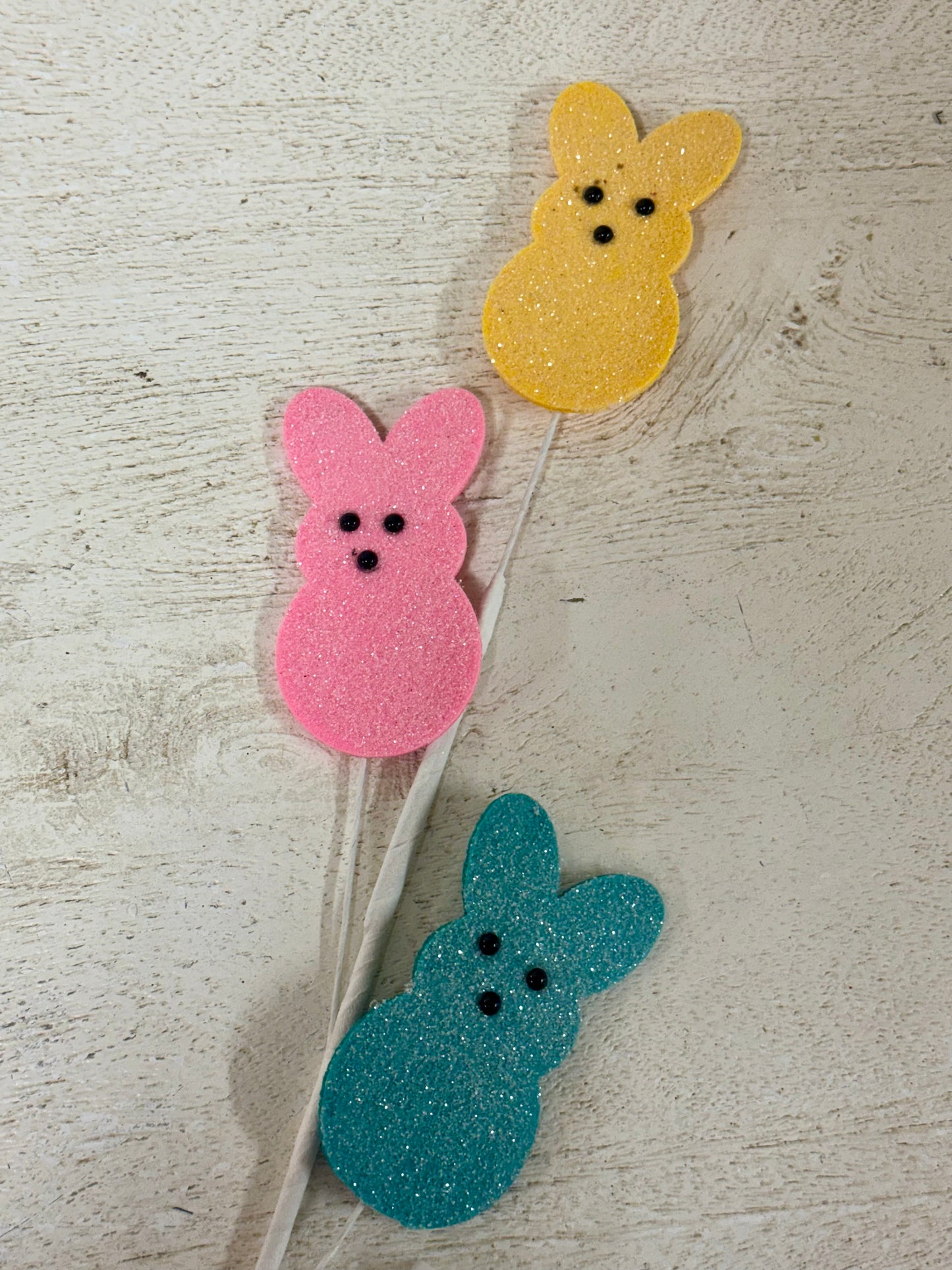 28 Inch Pink Yellow And Teal Sugar Bunny Spray