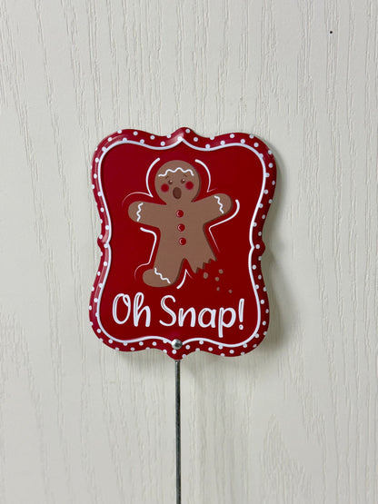 16 Inch Gingerbread Sign Pick